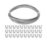 Awwertse Spirale en Acier Inoxydable 304 de 33 Pieds, Spirale Flexible en Métal Plat pour Corset avec 30 Embouts en Acier pour Coudre des Baleines de Corset.
