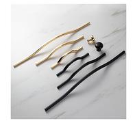 AWWVRLMM 4 pièces poignée de porte brillant luxe moderne Simple noir armoire or tiroir longue bouton poli