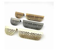 AWWVRLMM 4 pièces Style nordique en forme de feuille alliage Zinc bouton d'armoire poignée placard poignées porte café d'or