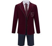 AwwwCos Matilda the Musical Cosplay Costume Gris écolière Robe Uniforme Jupe Cravate Halloween Party Outfit Homme