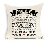 Awyuan Fille J'Ai essayé de trouver Le Cadeau Parfait pour toi mais tu m'as déjà Housse de Coussin pour Fille Anniversaire Graduation Cadeau de Noël
