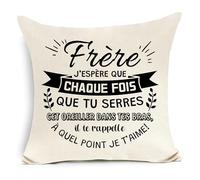 Awyuan Frère J'espère Que Chaque Fois Que tu serres cet Oreiller dans tes Bras Housse de Coussin pour Frère Anniversaire Graduation Cadeau de Noël