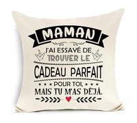 Awyuan Maman J'Ai essayé de trouver Le Cadeau Parfait pour toi mais tu m'as déjà Housse de Coussin Amusante pour Maman Anniversaire Fête des Mères Cadeau de Noël