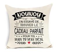 Awyuan Nounou J'Ai essayé de trouver Le Cadeau Parfait pour toi mais tu m'as déjà Housse de Coussin pour Nounou Anniversaire Noël Cadeau de décoration intérieure