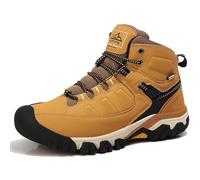 AX BOXING Chaussure Homme Hiver Chaussure Chaude Fourrées Chaussure Neige Extérieur Montantes Chaussure Randonnée Antidérapant Bottine Taille 41-46 EU (Jaune, 44 EU)