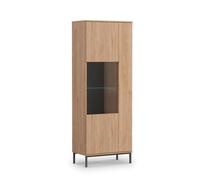 AX LIVING Armoire vitrine verre "Queba QT07" - 70 cm largeur, Hikora