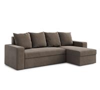 AX LIVING Canapé d'angle Petit Climpy 242 cm - Confort & style en marron