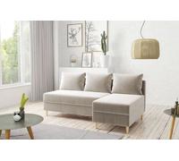 AX LIVING Canapé d'angle Petit Farring Moderne 204 cm en Beige - Style et fonctionnalité