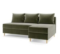 AX LIVING Canapé d'angle Petit Farring Moderne 204 cm en Vert Olive - Confort & Style