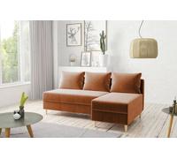 AX LIVING Canapé d'angle Petit Farring Moderne 204 cm in Ambre - Style & Confort