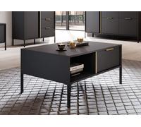 AX LIVING Catanian - Table basse anthracite avec tiroirs, 96,9cm de large
