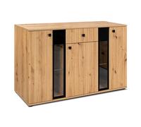 AX LIVING Formilo Buffet Commode Artisan Chêne strié avec tiroir