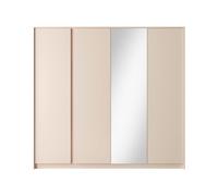 AX LIVING Grande armoire Piemontesia beige 223,2cm beaucoup d'espace de rangement