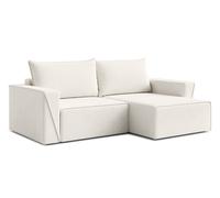 AX LIVING Mirani Crème petit canapé d'angle avec fonction sommeil 245 cm de large