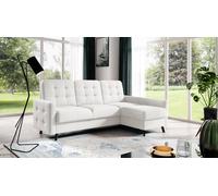 AX LIVING Petit canapé d'angle avec fonction sommeil Yosmio 225cm Crème R