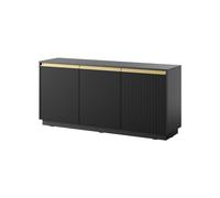 AX LIVING Sideboard Modern Lirio K154 154 cm de large, stylé, noir
