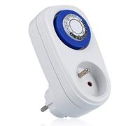 AX TECHNOLOGY Timer analogique programmable - Noir - Minuterie mécanique pour l'intérieur - Précision d'intervalle de 15 minutes