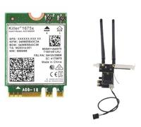 AX1675x Killer Series Desktop Wi-FI 6E Kit | 2.4 Gbps | Bluetooth 5.3 Support | PCIe x4 | Tri Band 2.4/5/6 GHz No vPro AX210.NGWG.NVX (Wi-FI 6E Killer)