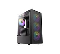 AX26 RGB ELITE - Mid tower jeux - ATX - panneau latéral fenêtré (verre trempé) - pas d'alimentation - USB/Audio