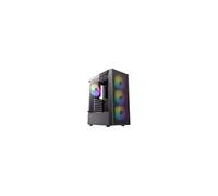 AX27 RGB ELITE - Mid tower jeux - panneau latéral fenêtré (verre trempé) - pas d'alimentation - USB/Audio/Mic