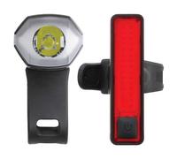 AXA Niteline 300 USB Kit d'éclairage vélo - Feu Avant de 300 lumens et feu arrière de 20 lumens - Rechargeable Via USB-C - Autonomie de 16 Heures