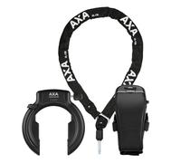 AXA Imsenso L Rahmenschloss AZ + Ulc 130 Plug-in Chain + Satteltasche Antivol de Cadre Adulte (Unisexe), Noir, Taille Unique