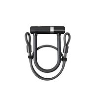 Axa-Basta Antivol U Newton 150 - 15 cm avec câble à boucle 100 cm - Niveau de sécurité 8