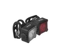 AXA Niteline 44-R Éclairage vélo à LED Rechargeable, Lumière vélo Avant et arrière, 4 Modes de luminosité, Phare vélo, Lampe VTT