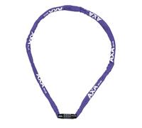 AXA Rigid RCC 120 - Antivol à chaîne avec code - 120 cm de long - Maillons en acier 3,5 mm - Niveau de sécurité 3 - Coque de protection - Violet