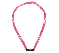 AXA Rigid RCC 120 - Antivol à chaîne avec code - 120 cm de long - Maillons en acier 3,5 mm - Niveau de sécurité 3 - Coque de protection - Rose