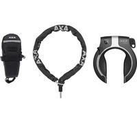 Axa Set Antivol de Cadre Victory + Chaîne RLC 100 + Sacoche de Selle noir universal