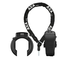 AXA Set Imenso XL Retractable + ULC 130 + Sac de Transport - Kit antivol de Cadre avec chaîne rétractable et Sac - Haute sécurité