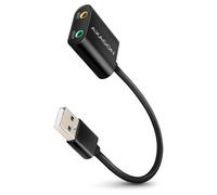 Axagon ADA-12 USB 2.0 Stereo Audio Mini-Adapter 15 cm Kabellänge - Kabel - Audio/Multimedia 2.0 canaux