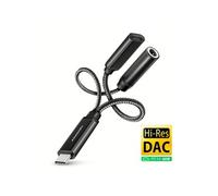 AXAGON Adaptateur ADA-HCPD USB-C vers Jack 3,5mm + USB-C M/F (Noir)