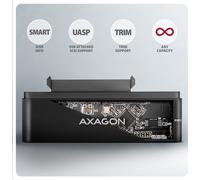 Hub USB combi AXAGON AXAGON ADSA-FPX FastPortX SATA zu USB-C 3.1 Adapter - schwarz
