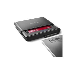Axagon ADSA-CC - Adaptateur USB-C 10Gbps pour SSD NVMe M.2 & SATA 2.5/3.5" avec Fonction Clone - USB 3.2 Gen 2 - Compatible Windows/macOS/Linux