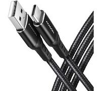 AXAGON BUCM-AM10AB USB-C zu USB-A Kabel, 1m, USB 2.0, 3A, geflochten - schwarz