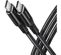 AXAGON BUCM-CM20AB USB-C zu USB-C 2.0 Kabel, 2m, PD 60W, 3A, geflochten - schwarz