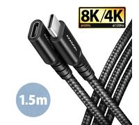 Axagon BUCM32-CF15AB Câble USB-C vers USB-C 1.5m USB 3.2 Gen 2x2 20Gbit/s Power Delivery 240W 48V/5A DisplayPort Alt Mode 4K/8K 60Hz