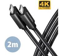 AXAGON Câble USB-C BUCM32-CM20AB USB-C 3.2 Gen 2 vers USB-C 3.2 Gen 2 Noir 2 m