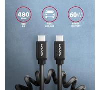 AXAGON Câble de données et de charge, 1,1 m | BUCM-CM20TB | USB Type C vers USB Type C