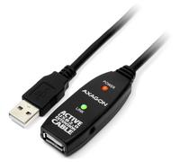 AXAGON Câble USB-C USB 2.0 USB-A femelle, USB-A mâle 5 m noir actif avec amplification du signal ADR-205
