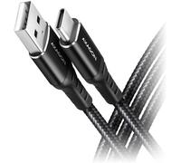 AXAGON Câble USB-C USB 2.0 USB-A mâle, USB-C® mâle 2 m noir BUCM-AM20AB