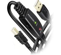 Axagon Câble USB 2.0 actif ADR-210B prise A vers prise B 10 m Noir