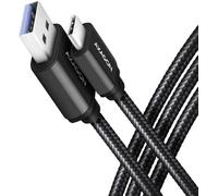 AXAGON Câble USB USB 3.2 Gen1 USB-C® mâle, USB-A mâle 1.00 m noir contacts dorés BUCM3-AM10AB