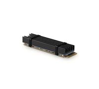 Axagon CLR-M2L10 Dissipateur Thermique Aluminium Noir pour SSD M.2 2280 NVMe - Dimensions 77x22x10mm, Pavé Thermique Inclus, Conforme RoHS