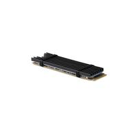 Axagon CLR-M2L3 Dissipateur Thermique Aluminium Noir pour SSD M.2 NVMe 2280, Dimensions 22x3x77mm, Inclut Pavé Thermique, Conforme RoHS