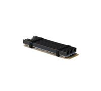 Axagon CLR-M2L6 Dissipateur Thermique Aluminium Noir pour SSD M.2 NVMe 2280 (22x77x6mm), Pad Thermique Inclus, Conforme RoHS