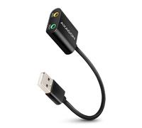 AXAGON Compatible ADA-12 USB 2.0, Mini-Adaptateur Audio stéréo, câble de 15 cm