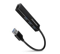 Axagon Hub multiport HMA-GL3A – USB 3.0 Type-A, Gbit-LAN, 3x USB-A, microSD, noir
